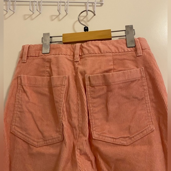 gap salmon pink high rise crop petite corduroy pants - Picture 2 of 7
